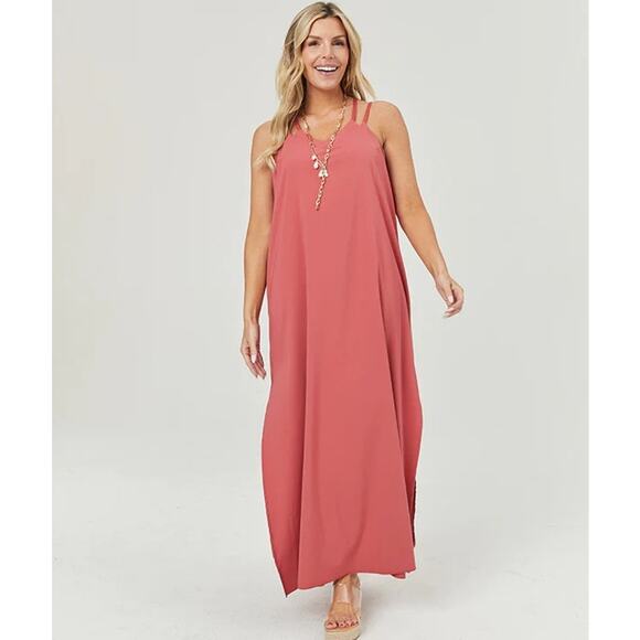 SheBird Savannah Strappy Maxi Bra Dress in Sunset 5 Medium Large - Picture 1 of 7